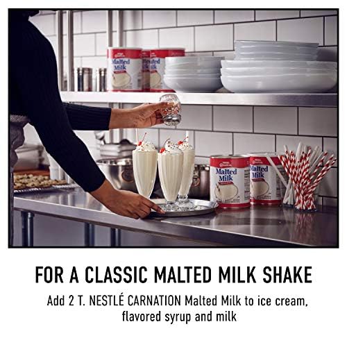 Coffee Mate Carnation Malted Milk, 40 oz Can - Dry Shelf Stable Malted Milk for Baking, Shakes, and Sundaes