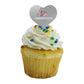 GRAPHICS & MORE Acrylic Cupcake Picks Set of 6 - California State University Chico Heart Decoration Toppers