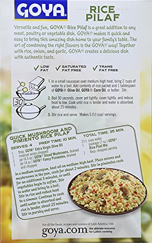 Goya Foods Authentic Style Rice Pilaf Mix, 7 Ounce (Pack Of 12)