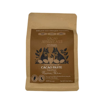 Cacao Adventures Ceremonial Grade Cacao | 100% Pure | Dairy Free & Vegan | Unsweetened | Vegan Peruvian | Tropical Desert | 1 lb