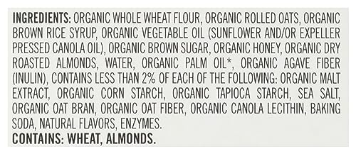 Daves reduceer Bread Organic Snack Bar, Oat-Rageous Honey Almond, 4 Count (Pack of 6), 22g Whole Grains, Non-GMO, Kosher