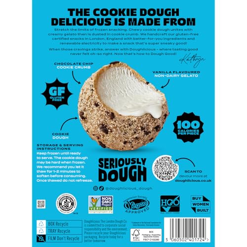 DOUGHLICIOUS Chip Chocolate Cookie Dough & Gelato Bites, 6.77 OZ
