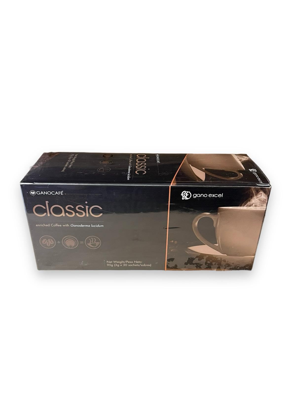 Gano Excel Classic Coffee with Ganoderma Lucidum, 3.2 oz, 30 Sachets, Model FBAClasicCpffee
