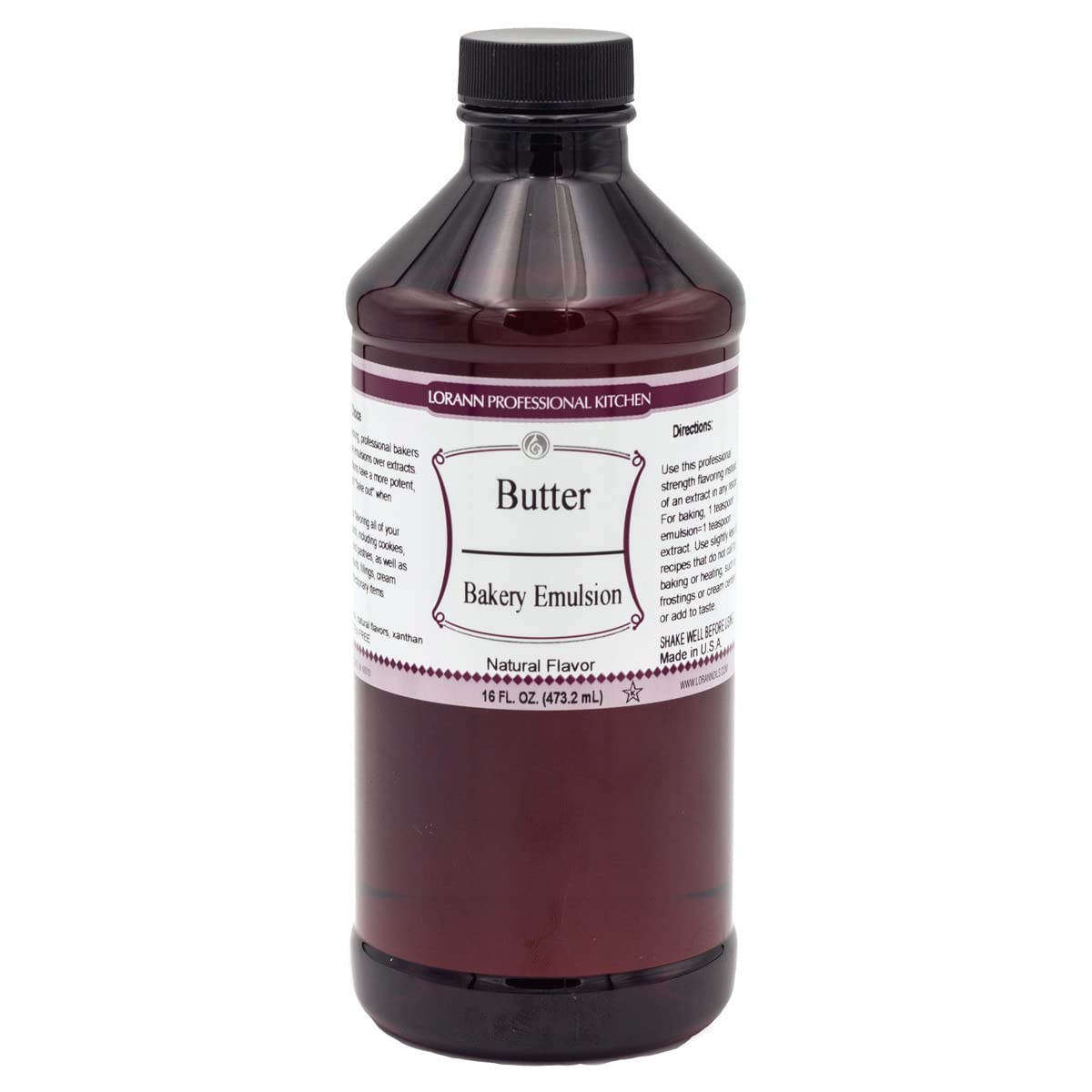 LorAnn Oils Butter Bakery Emulsion, True Butter Flavor, 1 Pound, Gluten-Free, Keto-Friendly, Model 0752