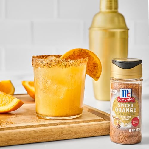 McCormick Finishing Sugar  Spiced Orange  Limited Edition  Bright Citrus Flavor with Warm Spices  For Muffins  Pie  Cocktails  Cider  Tea  and More  3.7 oz