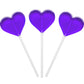 Fruidles Lollipops Mini Heart Shaped Flavored Delicious Lollipop, Individually Wrapped, 5G Lollipop (120 Lollipops, Grape)