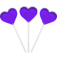 Fruidles Mini Heart Shaped Lollipops, G  Flavor, Individually Wrapped, 30 Lollipops, 5g Each