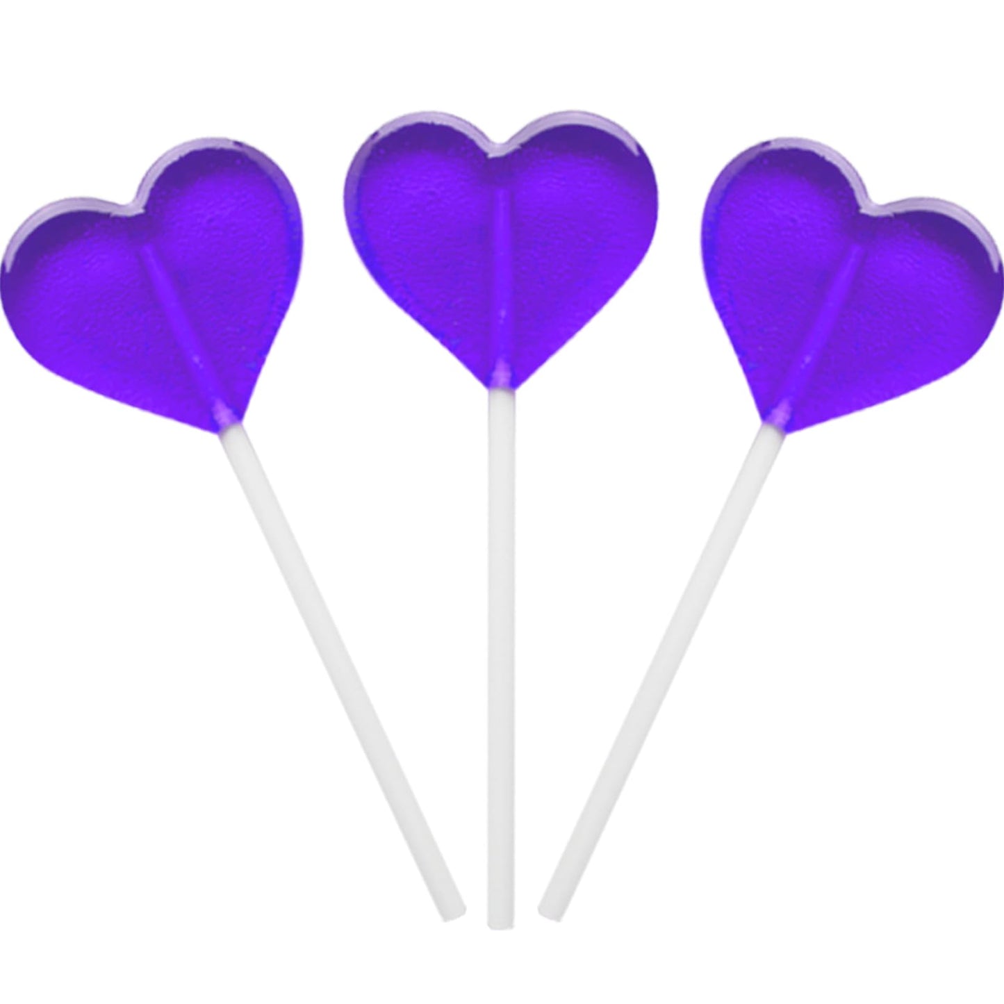 Fruidles Lollipops Mini Heart Shaped Flavored Delicious Lollipop, Individually Wrapped, 5G Lollipop (1200 Lollipops, Grape)
