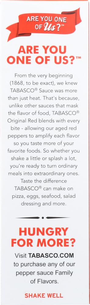 Tabasco Brand Pepper Sauce - 2 Ounce Bottle (6 Pack) - Total 12 Ounce