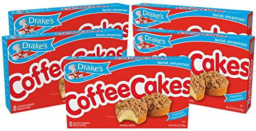 Drake'S Coffee Cakes, 40 Individually Wrapped Breakfast Pastries (5 Boxes)