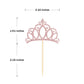 Donoter 48 Pieces Rose Gold Glitter Princess Crown Cupcake Toppers Picks For Birthday Baby Shower Party Cake Decorations