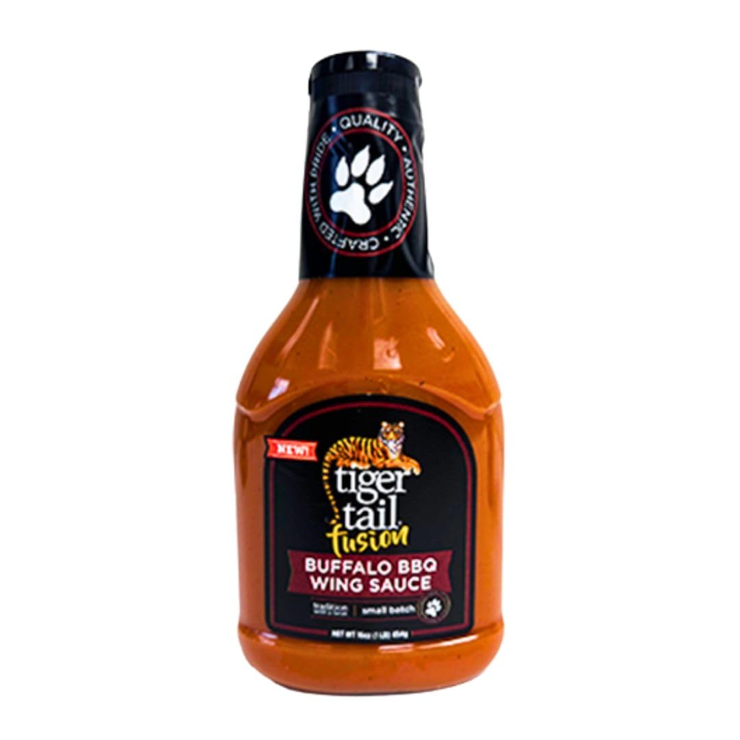 Tiger-Tail Fusion Buffalo Sauces, 15oz (1 Bottle, Buffalo BBQ Wing Sauce)