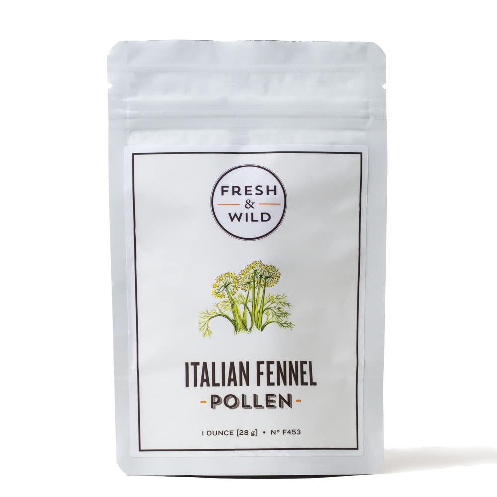Fresh & Wild | Wild Italian Fennel Pollen | Vegan, Gluten-Free | Great With Rice, Pasta, Risotto, Marinades, Meat & Fish, Or Eve