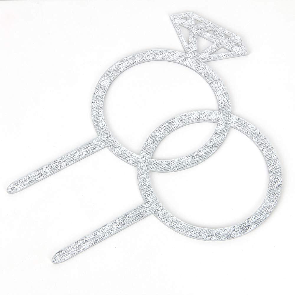 Diamond Ring Cake Topper - Engagement - Wedding - Bridal Shower - Valentine Party Decoration