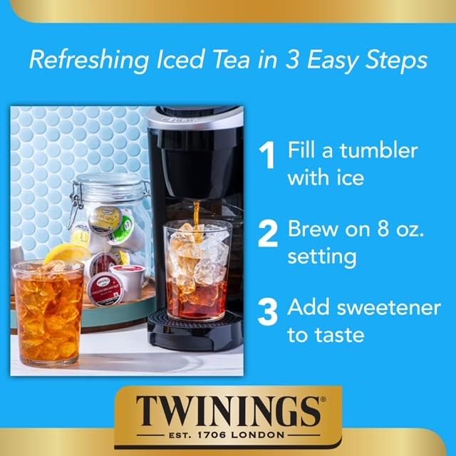 Twinings Green Tea K-Cup Pods for Keurig, 56 Count (Pack of 1), Smooth & Refreshing Flavour, Caffeinated, Enjoy Hot or Iced