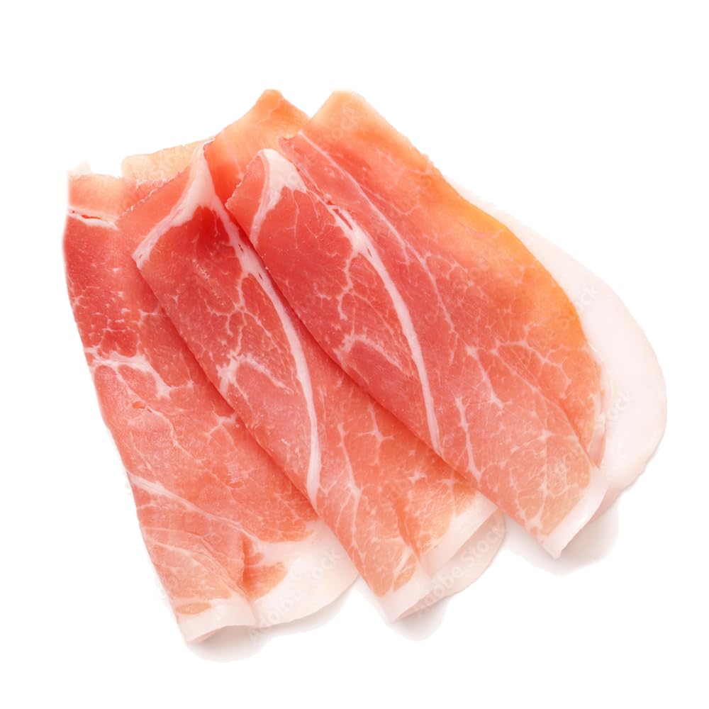 Imported Premium Prosciutto Aged 14 Months Boneless 4 Pound Cut. Hand Selected And Cut From The Leg.