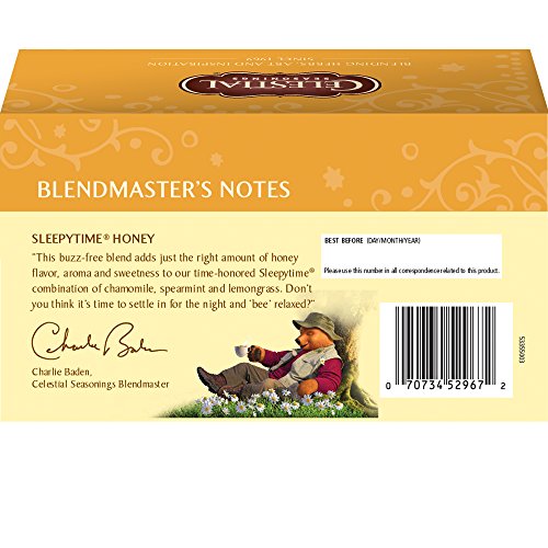Celestial Seasonings, Herbal Tea, Sleepytime, Honey, 20 Ct