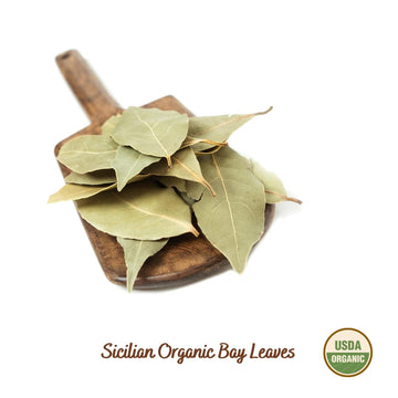 Organic Bay Leaves On Stem, 25 G (0.88 Oz), Laurel, Filippone, Picked Fresh Italian Dried Bay Leaf Sprigs, Sicilian, Freshly Gro
