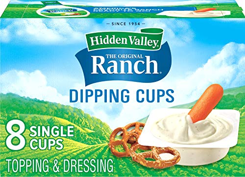 Hidden Valley Ranch Dressing & Dipping Sauce, Ranch Dressing, Gluten Free Salad Dressing To Go Cups, On-the-Go Dipping Sauce, 1.