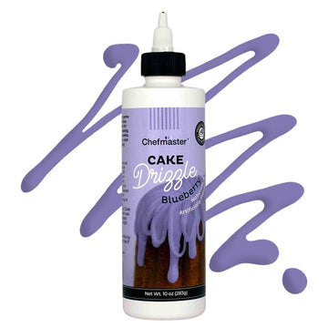 Blueberry-Flavored Cake Drizzle by Chefmaster, Edible Cake Drip Frosting for Decorating, Drip for Cakes, Cupcakes, Cookies, Donu