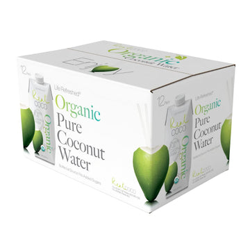 Real Coco Original Coconut Water 500mL, 100% USDA Organic Coconut Water, Packed with Electrolytes, Dairy/Soy Free, Vegan, Plant