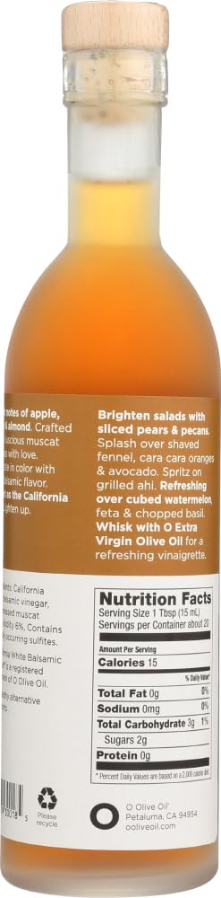 O Olive Oil California White Balsamic Vinegar - Case of 6 - 10.1 FZ(D0102HX795W.)