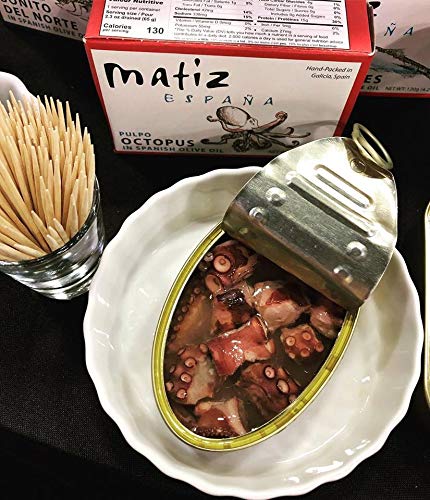 Matiz Pulpo Wild-Caught Pulpo Spanish Octopus In Olive Oil 4.0 Oz, (12 Pack)