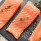 New York Steak & Seafood Set of Frozen Salmon Filets - Skinless Salmon Fillets of 8 oz Each - Omega-Rich Norway Atlantic Salmon 