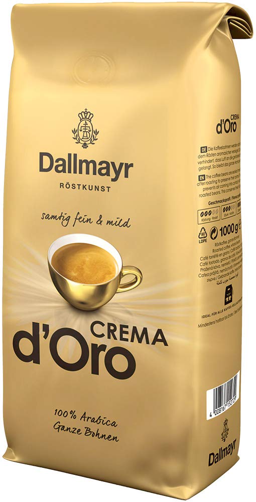 Dallmayr Crema doro Mild Coffee Beans, 1000g (35.2 Ounce) - Pack of 1, Model 527000000