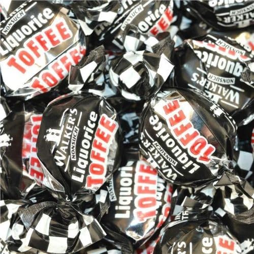 Walkers Nonsuch Liquorice Toffees Bag - Black Licorice Candy, Chewy Toffee, 5.29 Oz (Pack of 2), Imported from UK