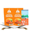 Dried Papaya - 2x Dried Papaya Slices 2 oz Bundle with 24pc Corn Starch Spoons - Chewy Tropical Fruit Snack for Easy Serving and