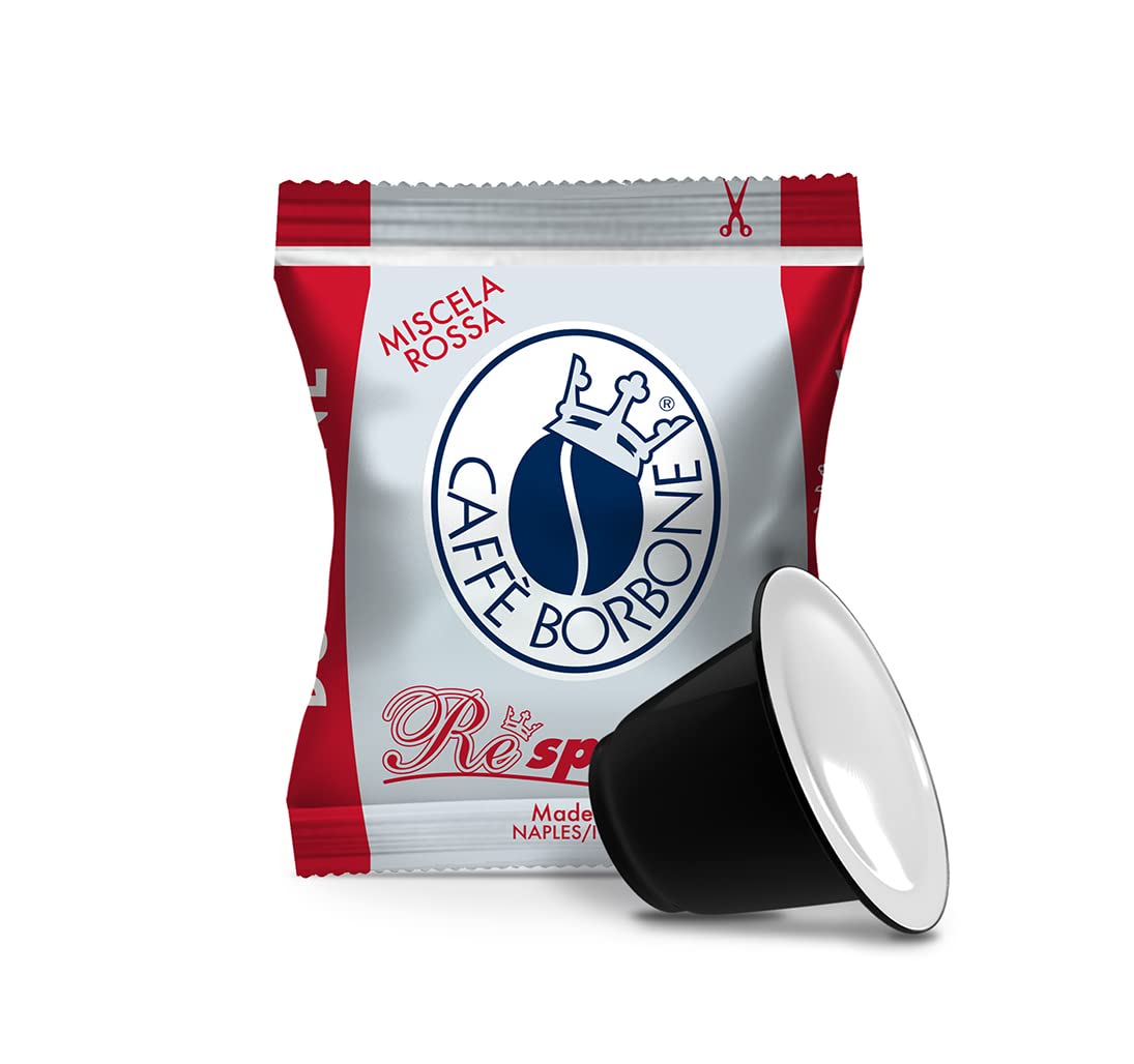 Caffè Borbone Espresso Coffee Pods, Red Blend, 50 Count, Compatible with Nespresso, Model Respresso Rossa