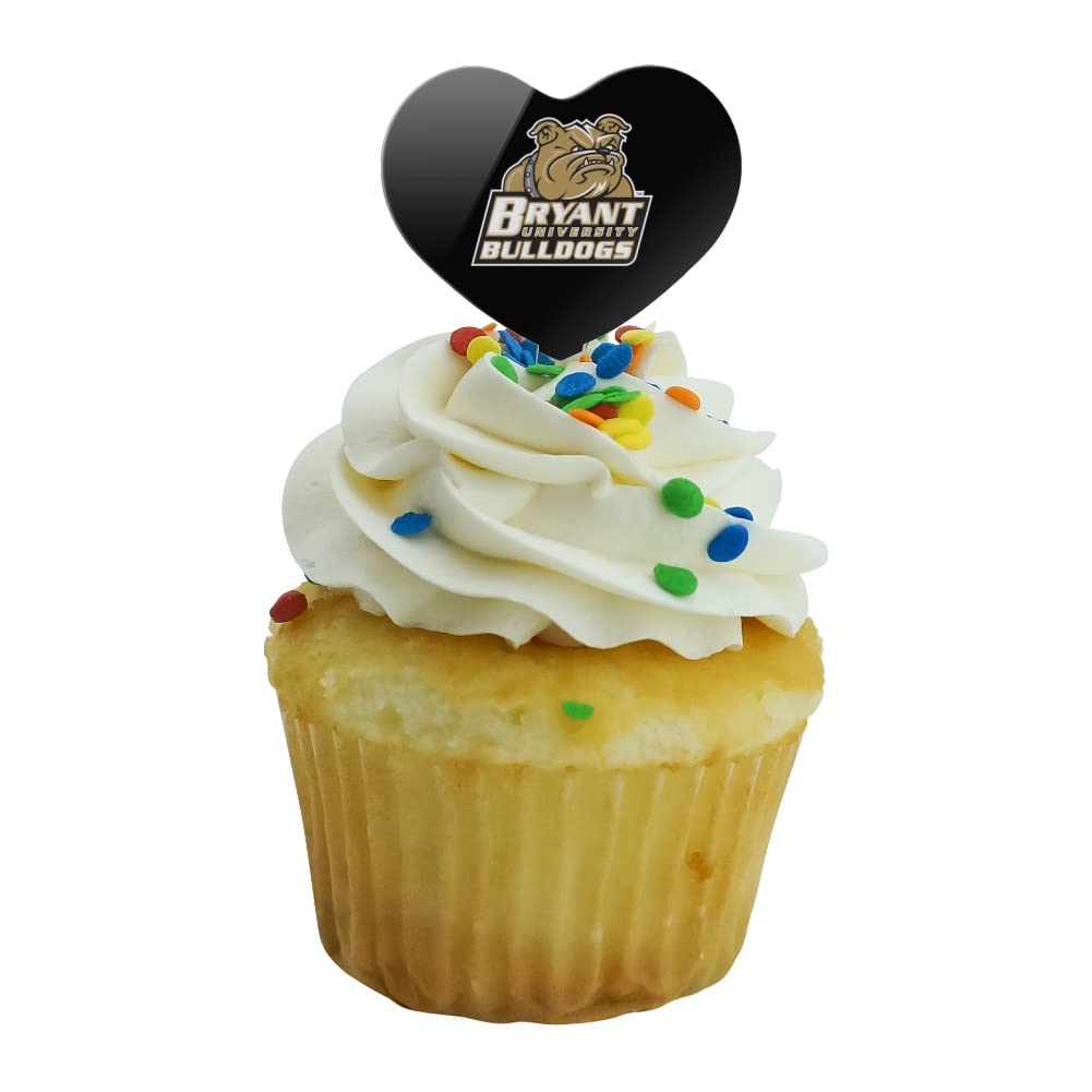 GRAPHICS & MORE Cupcake Picks Set of 6, Acrylic, Heart Love Design, One Size, Bryant University