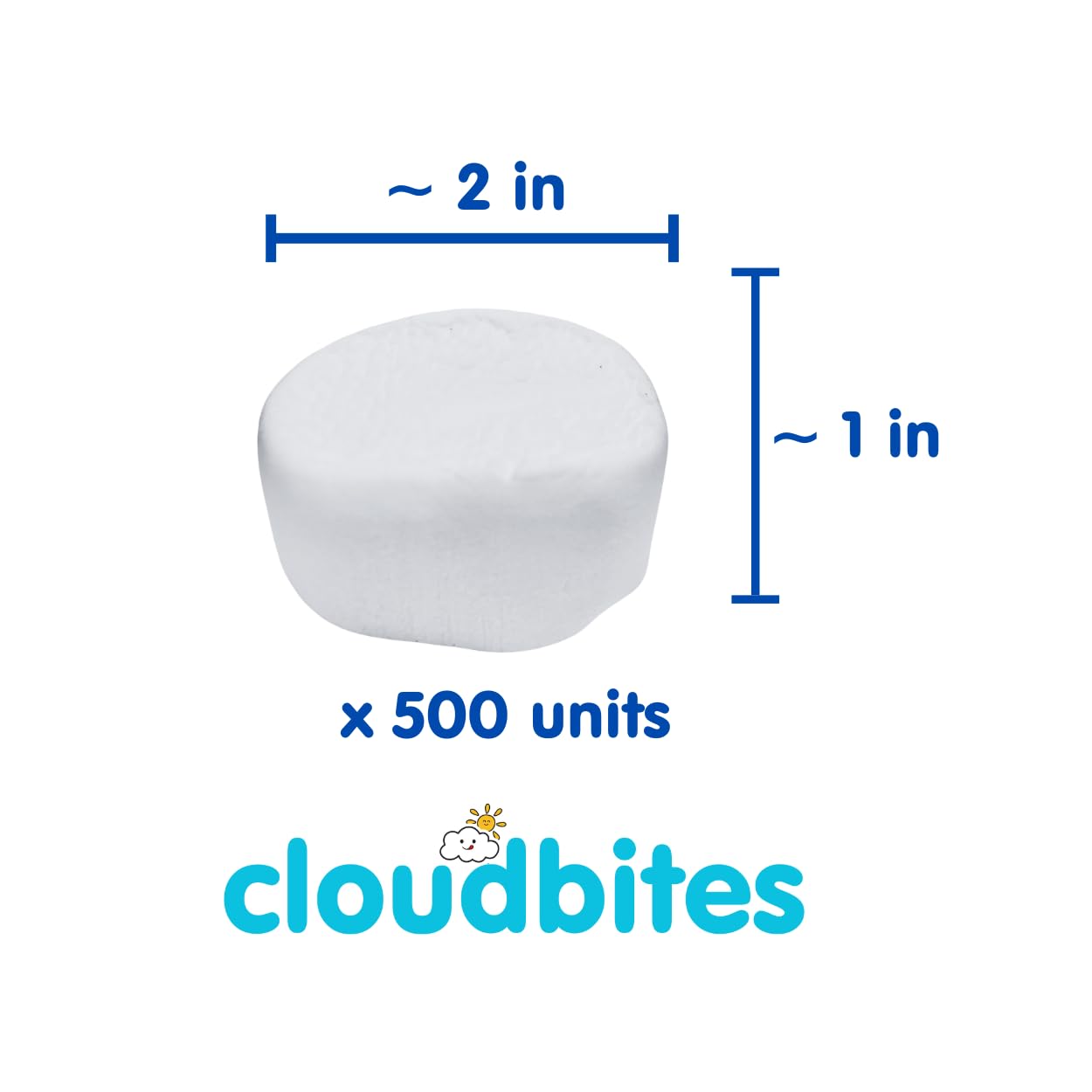 Cloudbites | Toasters | Individually Wrapped Marshmallows | Bulk Box | Great For S'Mores Or Snacks (Bulk Box X 500 Units)