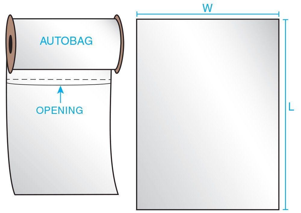 8'' X 10'' X 2 Mil Clear Plastic Pre-Opened Bags (Roll Of 1,250)