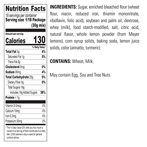 Krusteaz Meyer Lemon Bar Mix, Made with Real Lemons, 19.35 oz Box