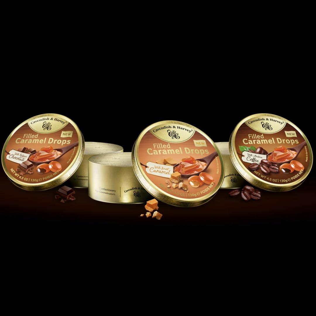 Cavendish And Harvey Variety Flavor Hard Candy Drops Sour Cherry, Wild Berry, Tropical Fruit, Sour Lemon, Raspberry And Peach, M