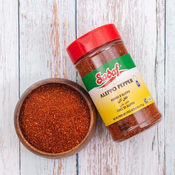 Sadaf Aleppo Pepper Flakes - 4.4 Oz Shaker Bottle - Ideal for Middle Eastern Cuisine - Kosher Red Seasoning