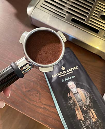 Padre Pio Medium Italian Blend Roast Coffee (Whole Bean) 12 Ounces Small-Batch Craft Coffee, Gift For Catholic Faithful & Coffee Lovers