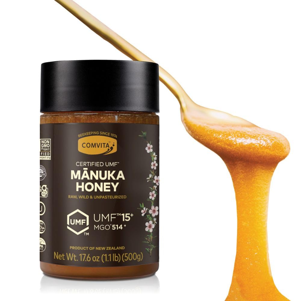 Comvita Manuka Honey (Umf 15+, Mgo 514+) New Zealands 1 Manuka Brand Superfood For Gut & Immune Support Raw, Wild, Non-Gmo 17.6