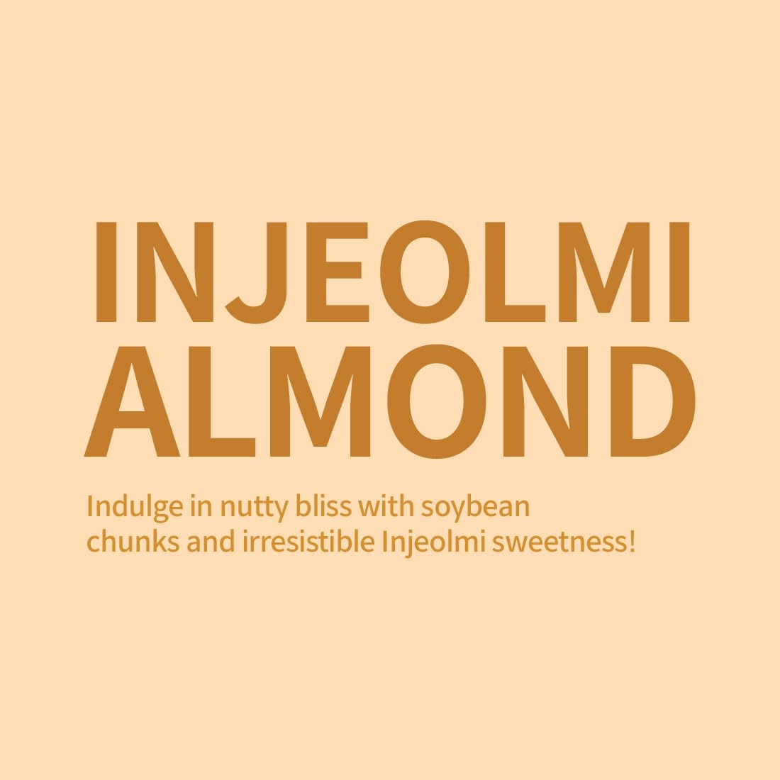 HBAF Korean Injeolmi Rice Cake Chocolate Almonds Snack - 120g Protein Treat for Work, Travel, Camping, and Parties