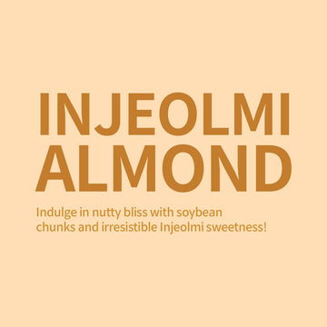 HBAF Korean Injeolmi Rice Cake Chocolate Almonds Snack - 120g Protein Treat for Work, Travel, Camping, and Parties