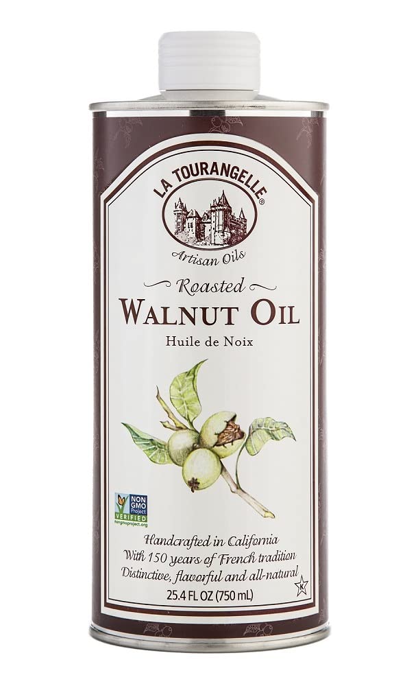 La Tourangelle, Roasted Walnut Oil, Plant-Based Source Of Omega-3 Fatty Acid, Cooking, Baking, & Beauty, 25.4 Fl Oz