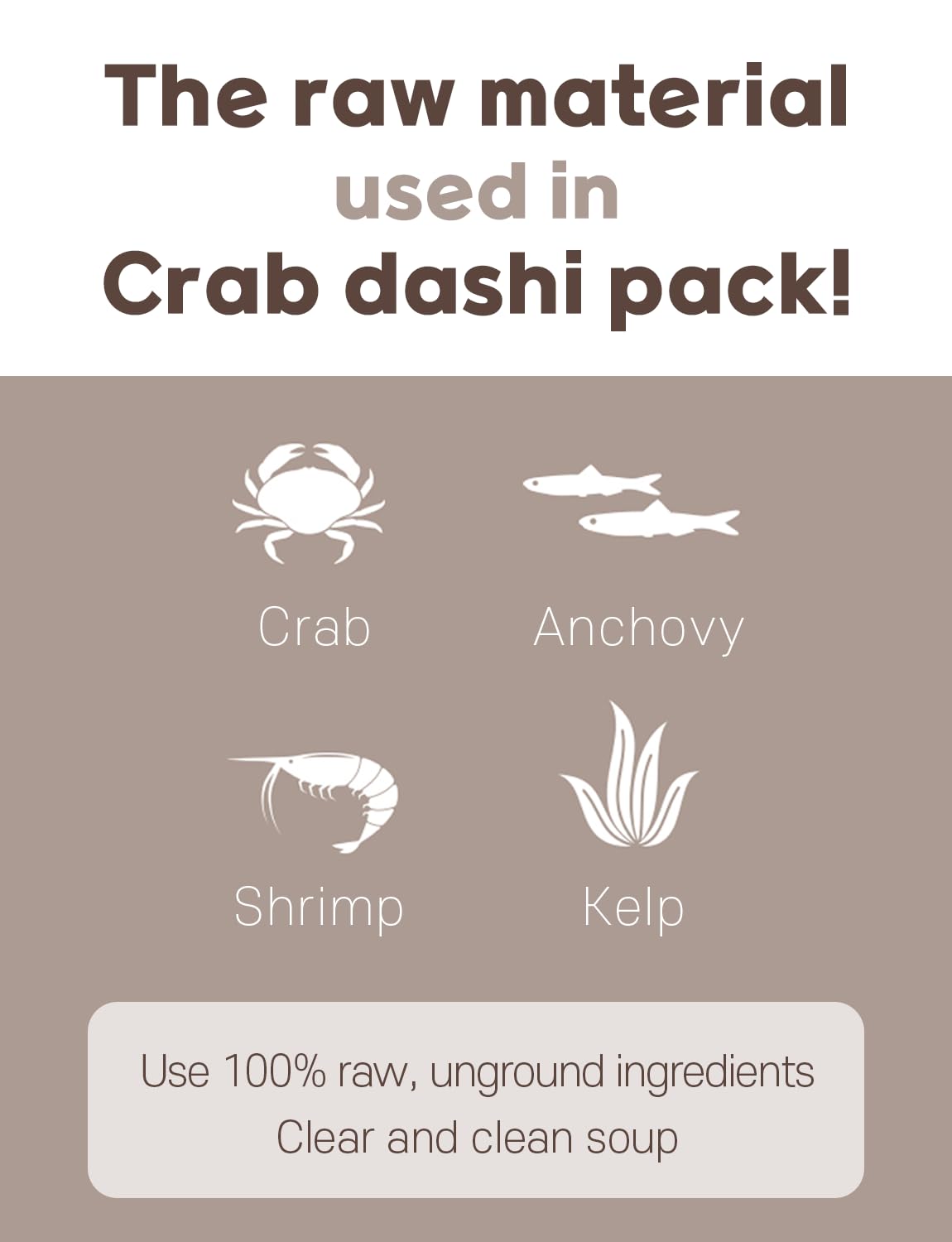 Badaone (1+1) Korean Crab Dashi Pack 120G (20G X 6Ea) / For Easy Cooking/Deep Soup Flavor Of Crab/Dried