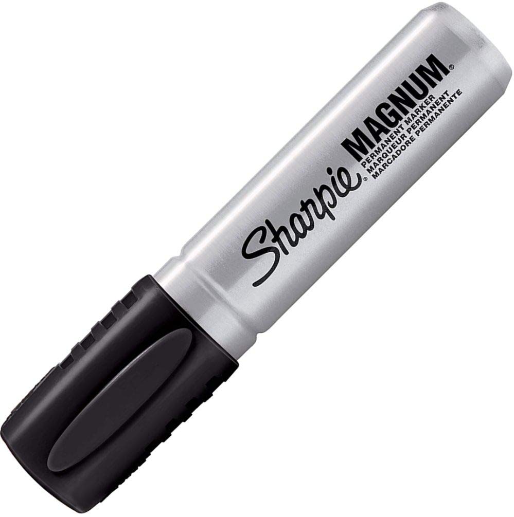 Sharpie Magnum Permanent Marker, Black, 6 Pack
