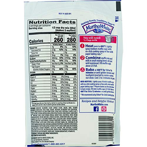 Martha White Blueberry Cheesecake Muffin Mix, 7 Ounce (Pack of 12)