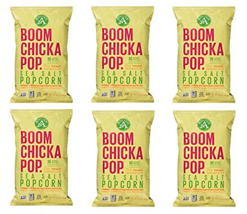 Angie's Boom Chicka Pop Sea Salt Popcorn, 4.8 Oz (Pack of 6)