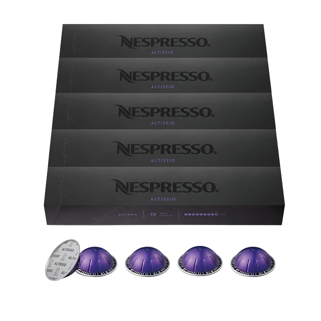 Nespresso Vertuo Altissio Espresso Capsules, Medium Roast, 50 Count Pods