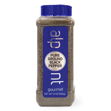 Alpont Gourmet, Pure Ground Black Pepper 21Oz (595G), All Natural, Non-Gmo, Packed To Keep It Fresh, Premium Quality