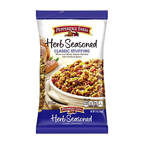 Pepperidge Farm Herb Seasoned Stuffing 12 Oz Bag | White Bread Blended With Herbs & Spices | Turkey Poultry Casserole | Holiday Thanksgiving Christmas Dinner (Classic) (2-Pack)